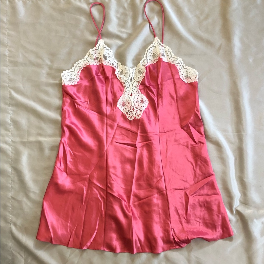 Vintage Nightgown Babydoll Nighty XL Silky Pink Chemise Partners By Mervyns